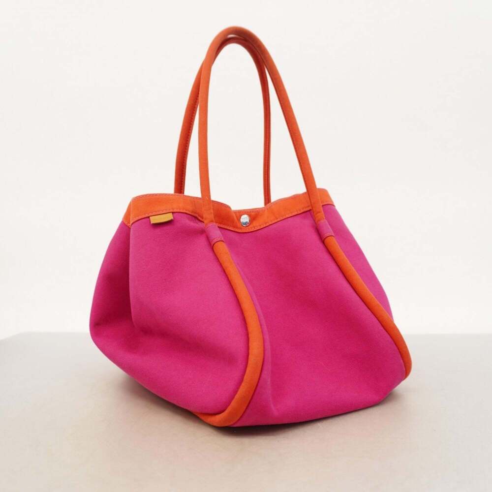 Hermes Sac Baga Tote Bag, Canvas, Red/Pink, Women's, P2762543 - Picture 2 of 12